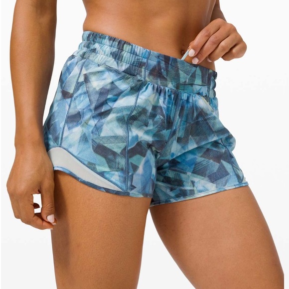 lululemon athletica Blue Patterned Athletic Shorts - Picture 2 of 5